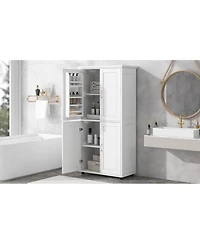 Lovmor High-Quality Mdf Bathroom Cabinet with Adjustable Shelves