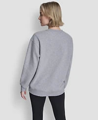 Dkny Sport Women's Nolita Rhinestone Logo Crewneck Sweatshirt