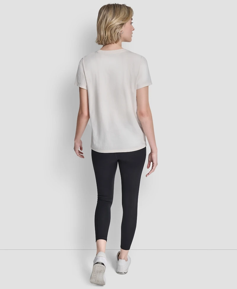 Dkny Sport Women's Ombre Rhinestone Short-Sleeve Top