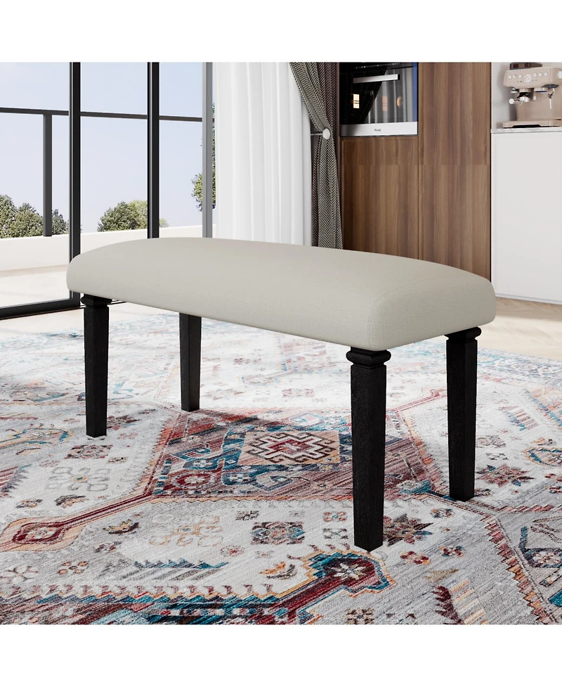 Streamdale Furniture Retro 6-Piece Dining Set: Table, 4 Chairs & Bench