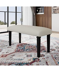 Streamdale Furniture Retro 6-Piece Dining Set: Table, 4 Chairs & Bench