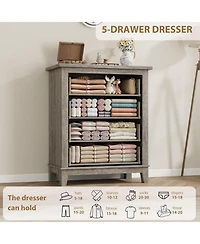 gaomon 4 Dresser for Bedroom, 34.8 in Tall Vertical Drawer Dresser