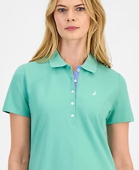 Nautica Jeans Women's Short-Sleeve Polo-Collar Shirt