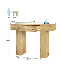 Gaomon 47" Console Table with Drawer – Wooden Industrial Farmhouse Sofa Table for Entryway, Hallway, or Behind Couch