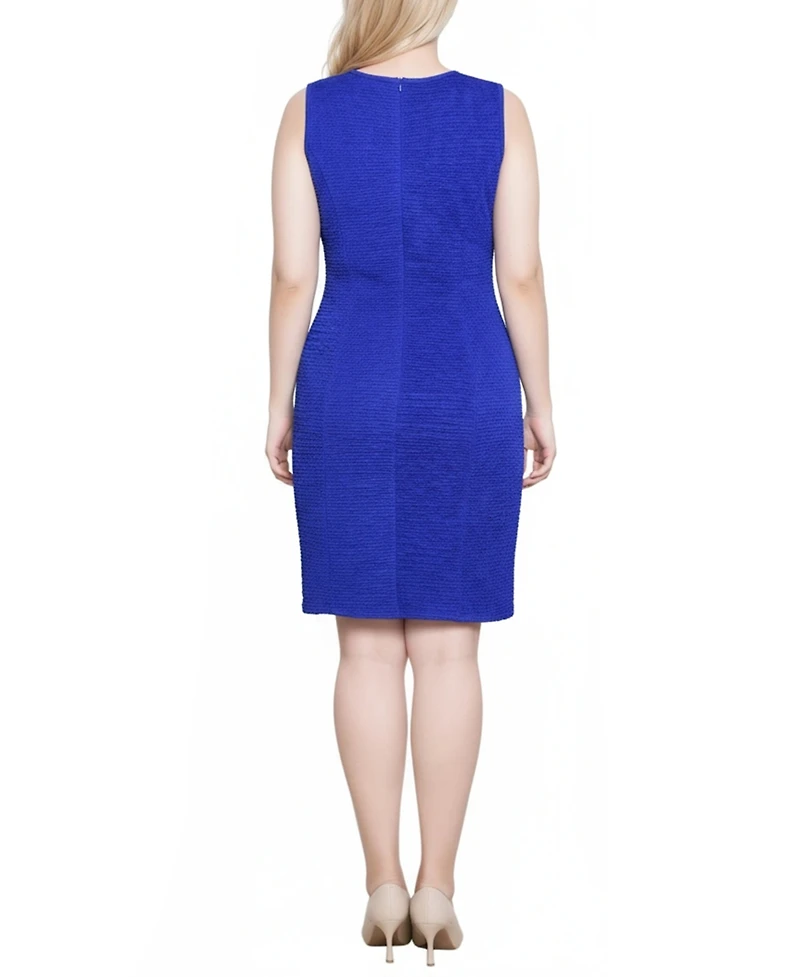 Ny Collection Women's Two Piece Novelty Knit and Lace Dress Set