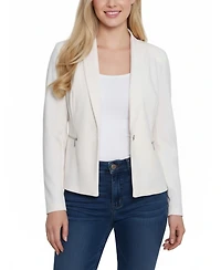Ny Collection Women's Cropped Long Sleeve Crepe Jacket