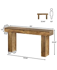Tribesigns 63-Inch Narrow Console Table, Modern Sofa Table for Hallway