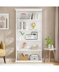 Tribesigns 6-Tier Bookcase Set of 2, 71 Inches Industrial Bookshelves and Bookcases with 5 Shelf Display Storage Shelves