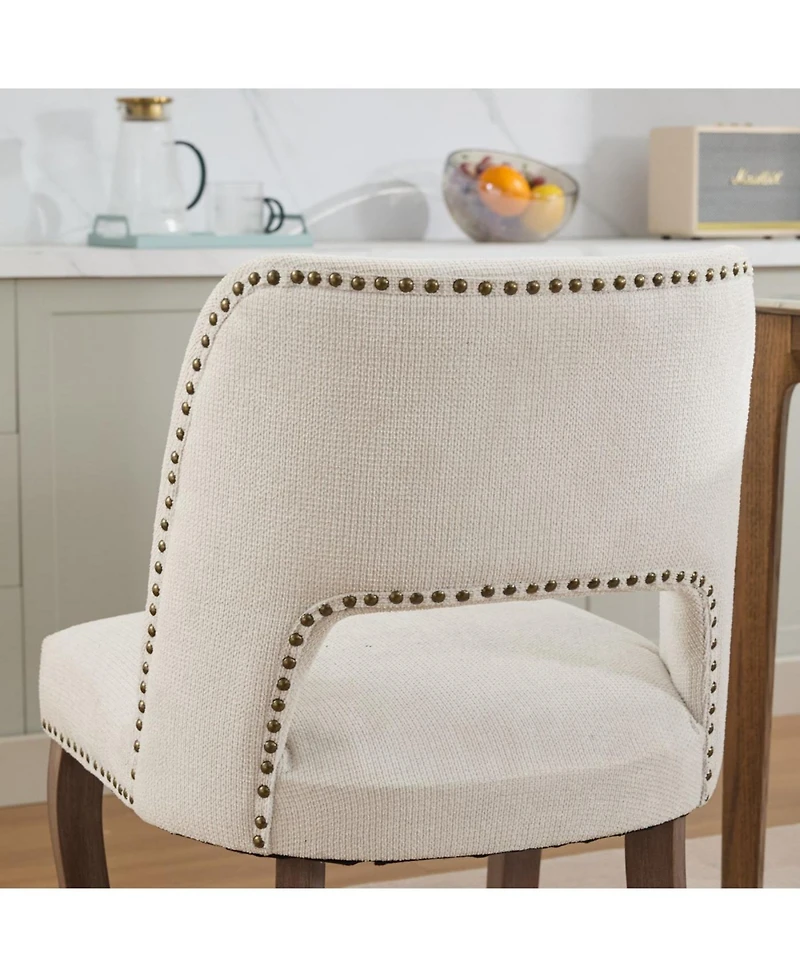 Streamdale Furniture Wooden Upholstered Dining Chairs - Set of 2