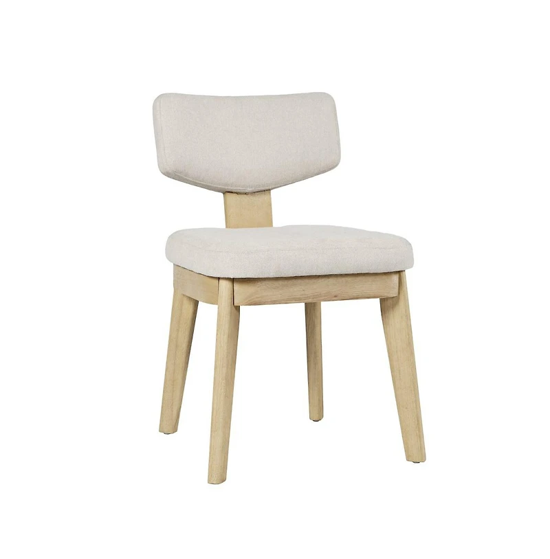 Tate Mid-Century Modern Split Back Upholstered Dining Chair (Set of 2)