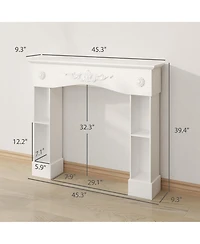 Homcom Baroque Fireplace Mantel, Fireplace Surround with Leg,