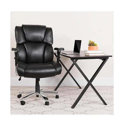 Emma+Oliver + 400 lb Big & Tall + Upholstered (Tufted) + Lumbar Knob Ergonomic + Office Chair