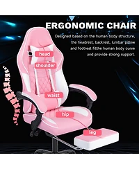 Flynama Leather Backrest Recline 90 ° - 135 ° Gaming Chair
