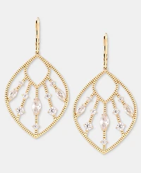 Anne Klein Cubic Zirconia Openwork Navette Drop Earrings