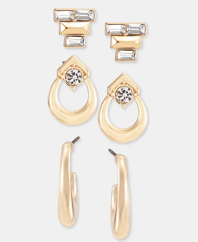 Anne Klein 3-Pc. Set Crystal Earrings
