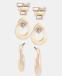 Anne Klein 3-Pc. Set Crystal Earrings
