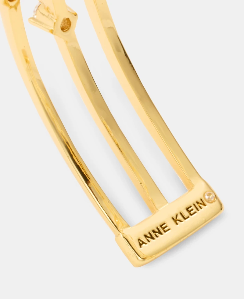 Anne Klein Cubic Zirconia Triple Row Cuff Bracelet