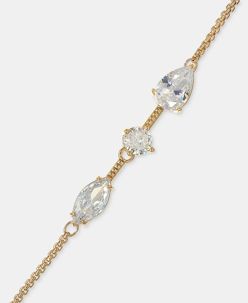 Anne Klein Cubic Zirconia Stationed Strand Necklace, 42" + 3" extender