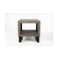 Jofran Mulholland Drive Modern Distressed Solid Wood End Table