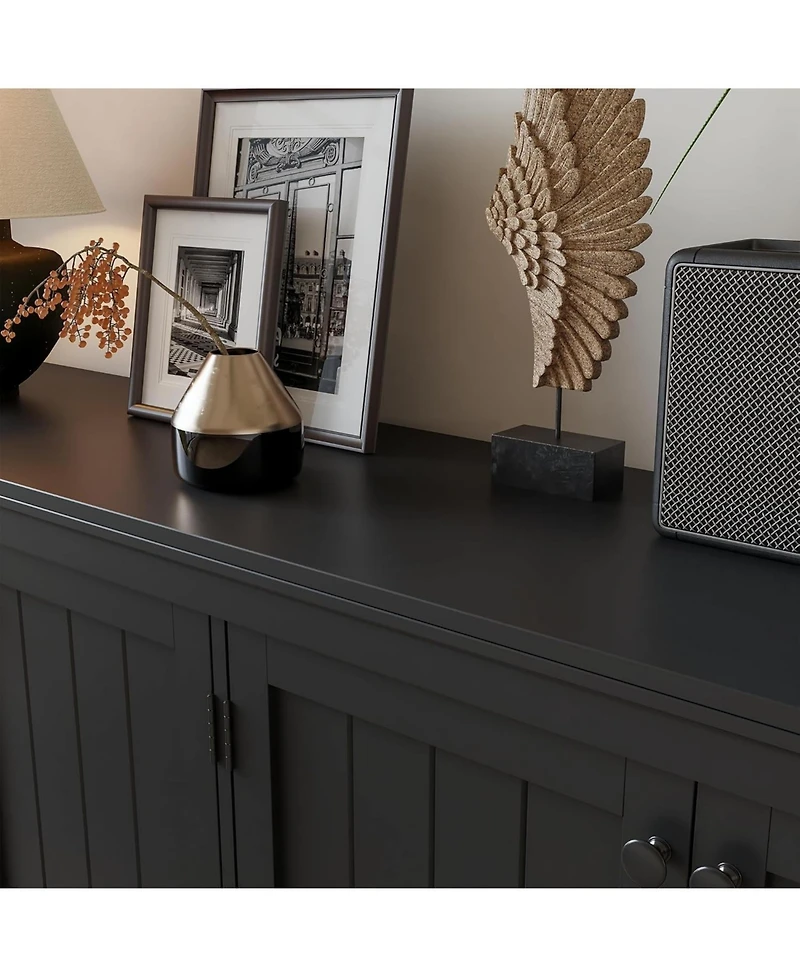 gaomon 63" Sideboard Cabinet with 4 Doors, Modern Buffet Storage Cabinet for Dining Room, Living Room, Office