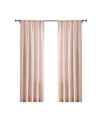 Brooklyn Loom 100% Cotton 200 Thread Count Percale Drape Pair 2 Piece Window Curtain