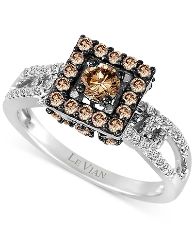 Le Vian Chocolatier Diamond Ring (9/10 ct. t.w.) in 14k White Gold