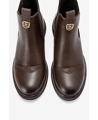 Forever & Always Shoes Sidney Leather Buckled Chelsea Boot (Women)