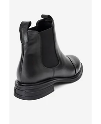 Forever & Always Shoes Sidney Leather Buckled Chelsea Boot (Women)