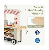 Kids Toy Cart Playset with Pos Machine and Scale