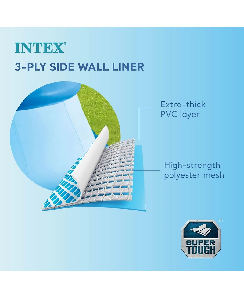 Intex Easy Set 15ft x 33in Inflatable Kid Family Swimming Pool with Filter Pump