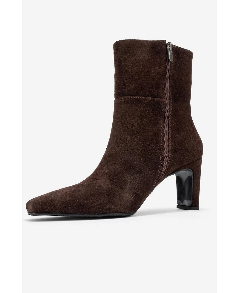 Forever & Always Shoes Women's Kyoto Leather Block Heel Boot