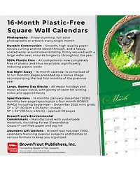 BrownTrout Doggie Doo Doo | 2026 12 x 24 Inch (Hanging) Monthly Square Wall Calendar | Plastic-Free