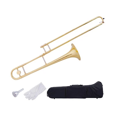 Hongge B Flat Brass Trombone with Mouthpiece