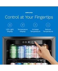 hOmeLabs 120 Can Beverage Refrigerator Cooler Glass Door Mini Fridge, 3.2 Cu Ft