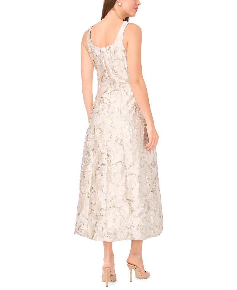 Msk Women's Sleeveless Square Neck Dress