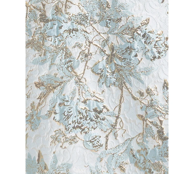 Xscape Plus V-Neck Glitter Brocade Long Ball Gown