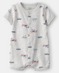 Carter's Baby Boys' Boat Print Short-Sleeve Romper