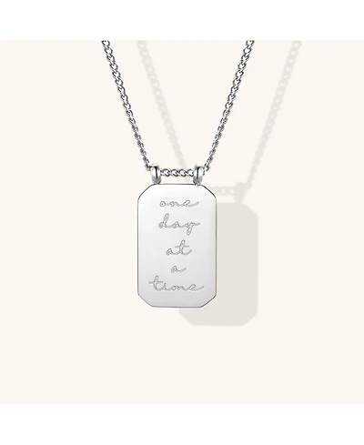 Mantra One Day At A Time Note To Self Silver