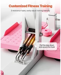 Mecale Deep Squat Machine, Adjustable Glutes Trainer with Resistance Bands and Folding Design for Home Leg and Core Workouts