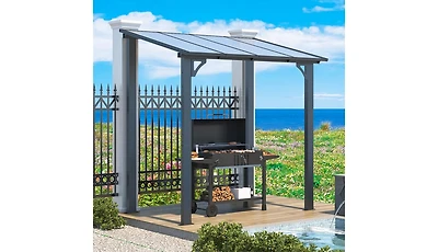 Aecojoy 8' x 5' Wall Mounted Gazebos Pergola