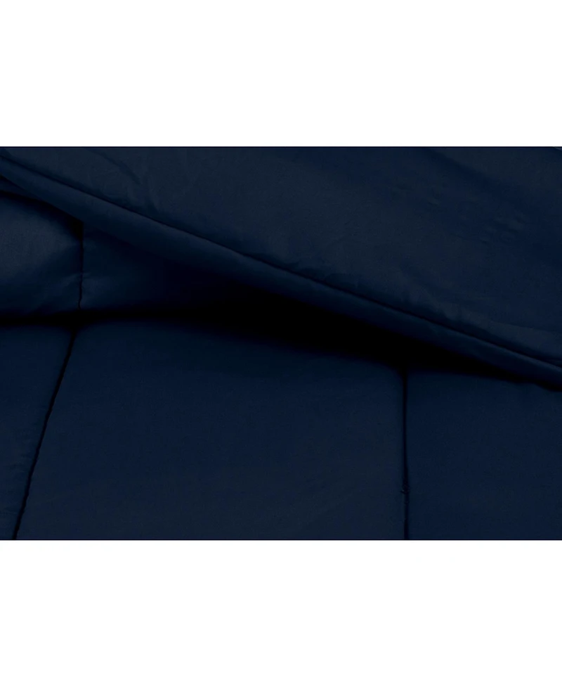 Chanasya Premium Solid Navy Comforter Set – Soft Dark Blue Microfiber Bedding – 3 Piece Set with 1 Comforter and 2 Pillow Shams