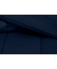 Chanasya Premium Solid Navy Comforter Set – Soft Dark Blue Microfiber Bedding – 3 Piece Set with 1 Comforter and 2 Pillow Shams