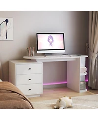 Streamdale Furniture Streamdale Modern Expandable Home Office Desk with Storage & Hutch