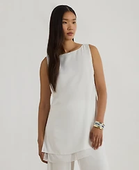 Lauren Ralph Women's Double-Faced Sleeveless Tunic Top