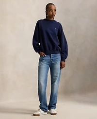 Polo Ralph Lauren Women's Oversized Back-Logo Crewneck Top