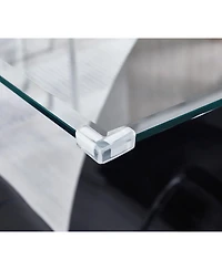 Streamdale Furniture Luxury Glass Top Dining Table (2 Colors)