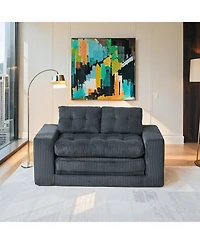 Streamdale Furniture Loveseat Sofa Bed with Memory Foam, Steel Frame, No Assembly