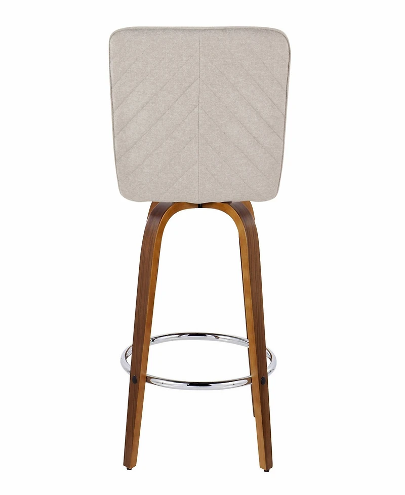 Lumisource Fabric Henry Contemporary Fixed-Height Counter Stool, Set of 2