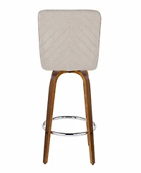 Lumisource Fabric Henry Contemporary Fixed-Height Counter Stool, Set of 2