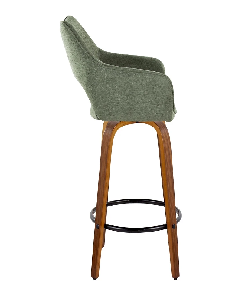 Lumisource Fabric Mustang Contemporary Fixed-Height Counter Stool, Set of 2